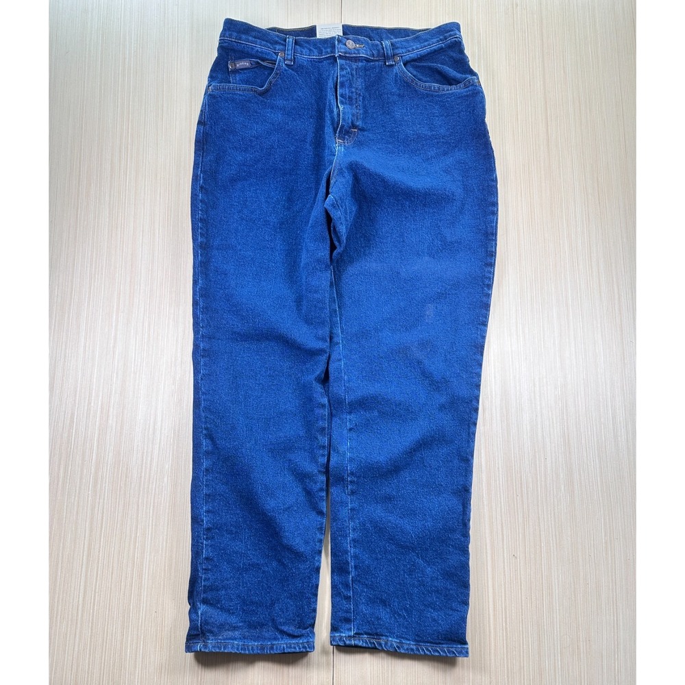 Lee‎ Rider Tapered Leg Jeans Womens 14P Blue Heritage Denim Stretch Relaxed Fit